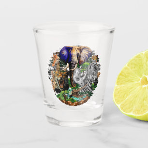 Vaso De Chupito Animales salvajes de sabana africanos