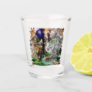Vaso De Chupito Animales salvajes de sabana africanos
