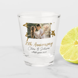 Vaso De Chupito Aniversario boda añada nombre año imagen estrellas