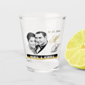 Vaso De Chupito Aniversario moderno / Vidrio de disparo Boda, foto