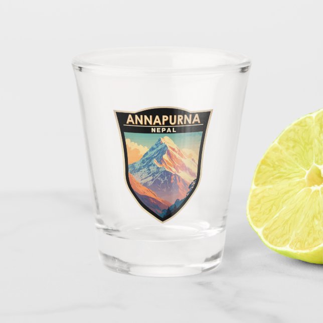 Vaso De Chupito Annapurna Nepal Viajes de arte (Anverso)