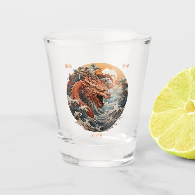 Vaso De Chupito Año del dragón (Anverso)