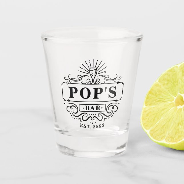 Vaso De Chupito Año del personalizado Pop Bar: Cristal de disparo  (Anverso)