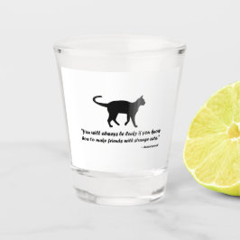 Vaso De Chupito Antiguo Proverbio Gato