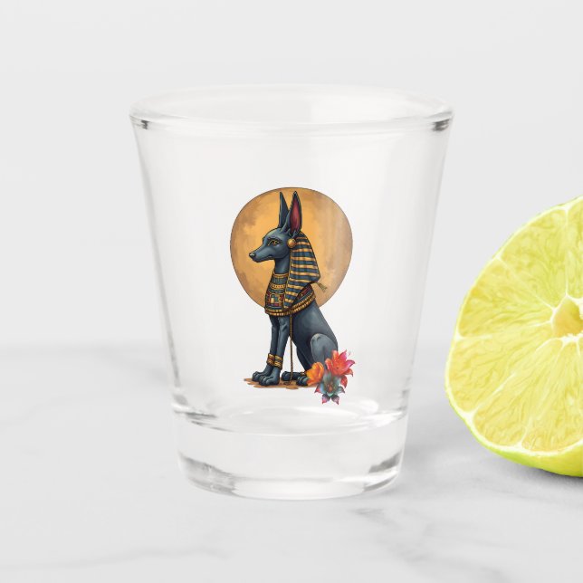 Vaso De Chupito Anubis a la luz de la luna,  (Anverso)