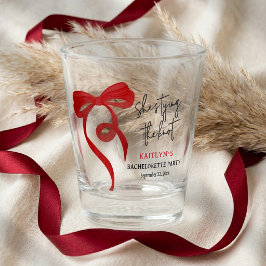 Vaso De Chupito Anudando el lazo de lazo rojo coqueta despedida de
