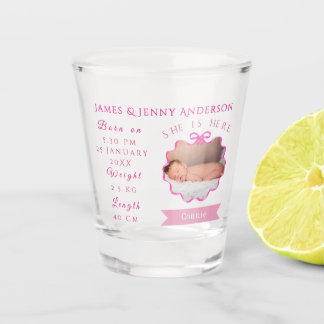 Vaso De Chupito Anuncio de recién nacida