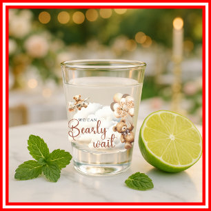Vaso De Chupito Apenas Podemos Esperar Cumpleaños del Bebe Cub Bro