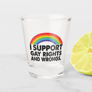 Vaso De Chupito Apoyo los derechos de los gays y los errores de lo