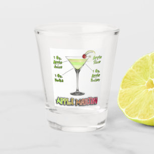 Vaso De Chupito Appletini aka Apple Martini Cocktail Recipe Art