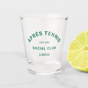 Vaso De Chupito Après Tennis Social Club Crest personalizado verde