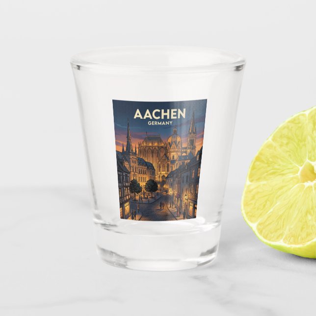 Vaso De Chupito Aquisgrán Alemania (Anverso)