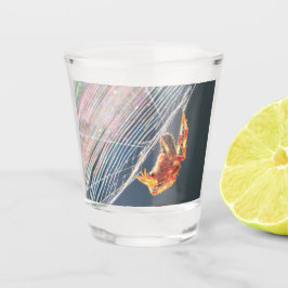 Vaso De Chupito Araña de Orb en Red