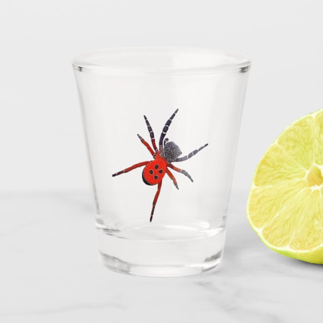 Vaso De Chupito Araña roja (Anverso)