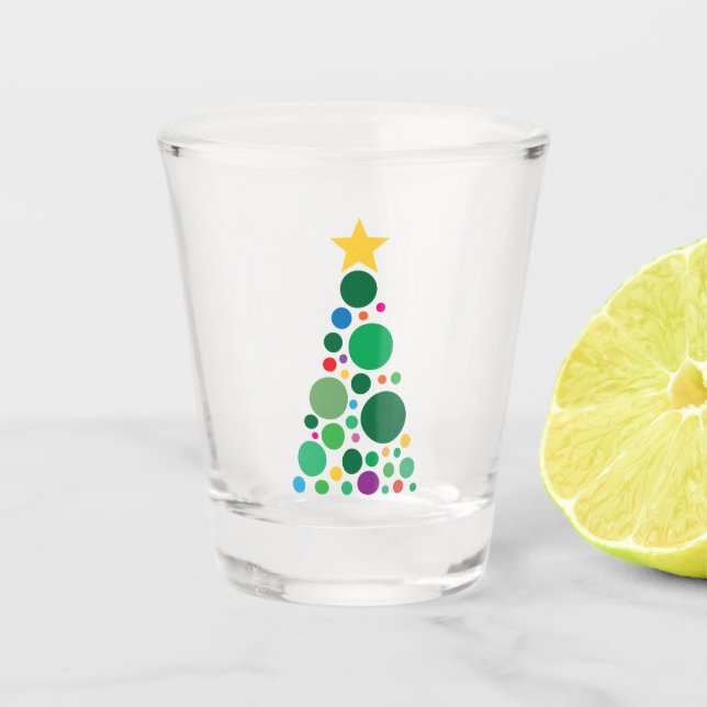 Vaso De Chupito Árbol Brillante (Anverso)