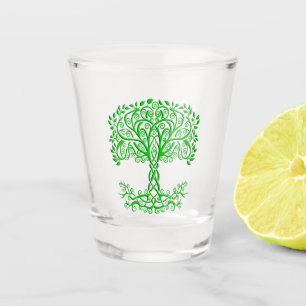 Vaso De Chupito Árbol Celta Verde De La Vida