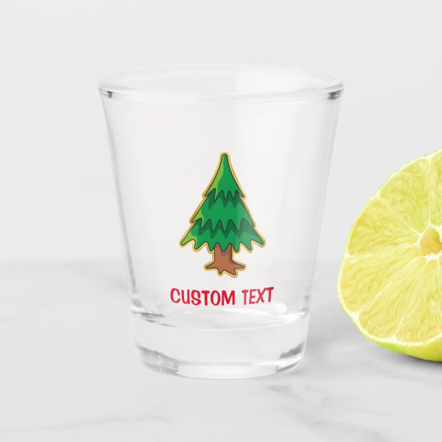 Vaso De Chupito árbol de Navidad (Anverso)
