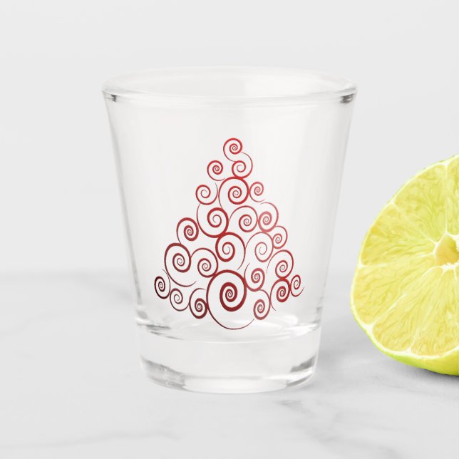 Vaso De Chupito Árbol de Navidad curleque (Anverso)