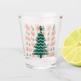 Vaso De Chupito Árbol de Navidad lindo diseño de vacaciones.