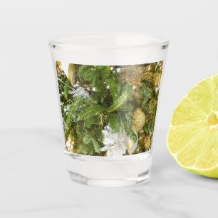 Vaso De Chupito Árbol de Navidad plateado y dorado en vacaciones