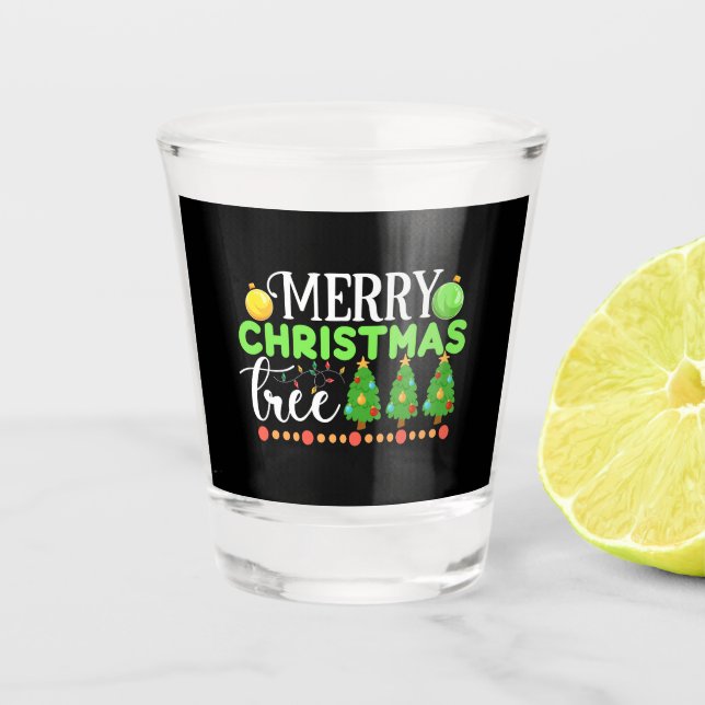 Vaso De Chupito Árbol navideño Feliz-34564 (Anverso)