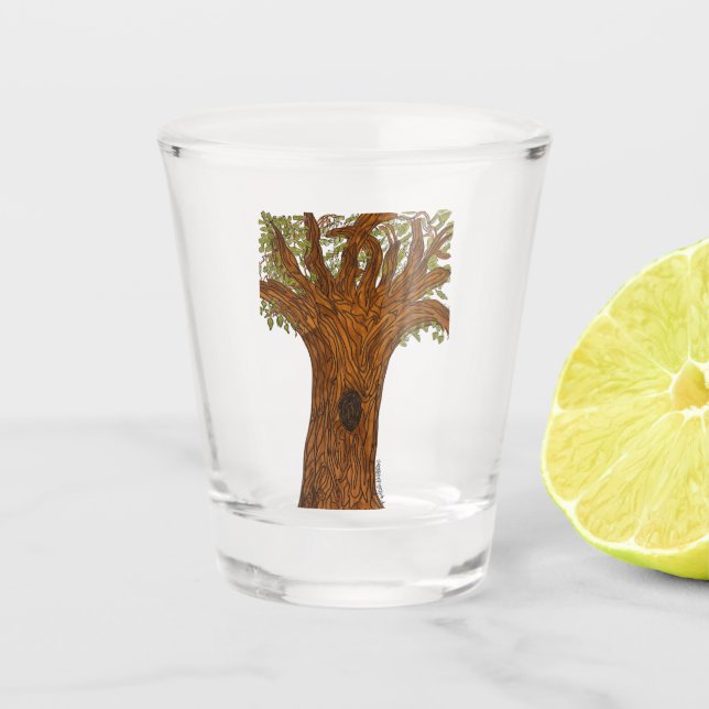 Vaso De Chupito Árbol retorcido (Anverso)