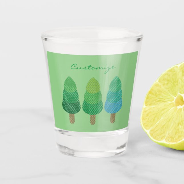 Vaso De Chupito Árboles de bosques verdes Thunder_Cove (Anverso)