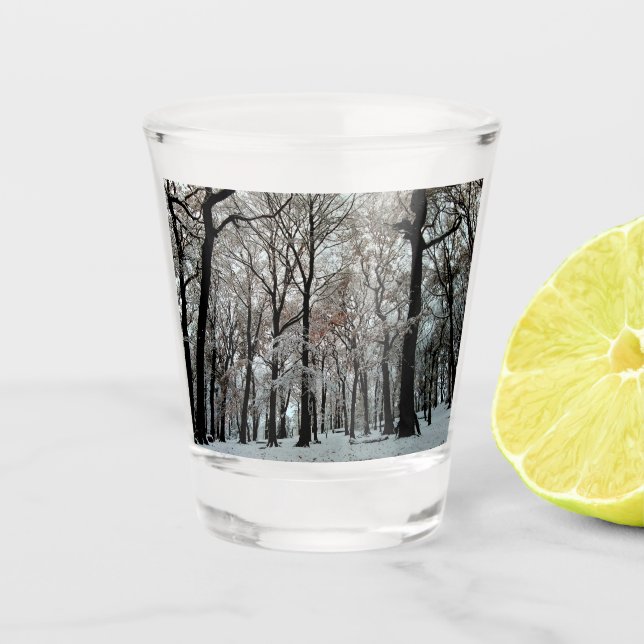 Vaso De Chupito Árboles, en la nieve (Anverso)