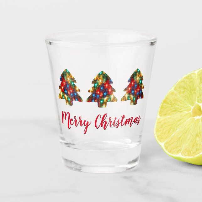 Vaso De Chupito Árboles navideños mullidos (Anverso)