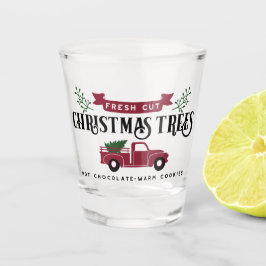 Vaso De Chupito Árboles navideños recién cortados