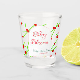 Vaso De Chupito Arch shape cherry blossom red green baby shower na