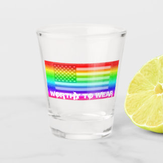 Vaso De Chupito Arcoiris de la bandera de los EE.UU. - Vale la pen