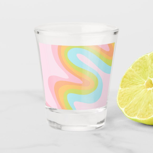 Vaso De Chupito Arcoiris pastel (Anverso)