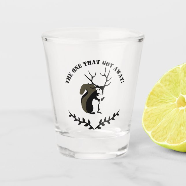 Vaso De Chupito Ardilla Negra Con Antómetro De Diez Puntos (Anverso)