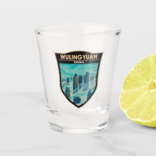 Vaso De Chupito Área panorámica de Wulingyuan China Viaje Arte Vin