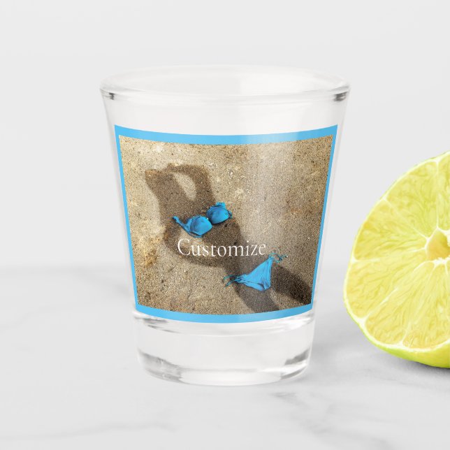 Vaso De Chupito Arena azul de Bikini Beach Thunder_Cove (Anverso)