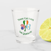 Argentina USA Irlanda Banderas Trébol Personalizad