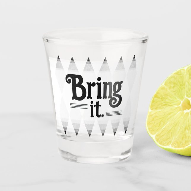 Vaso de chupito argyle diamante de soltera BRING I (Anverso)