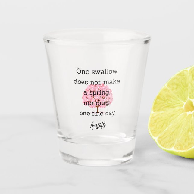 Vaso De Chupito Aristotle Spring Quote Decor For Home  (Anverso)