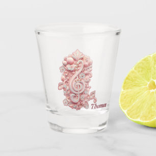 Vaso De Chupito Armonía en rosa, un majestuoso y estilizado trinqu