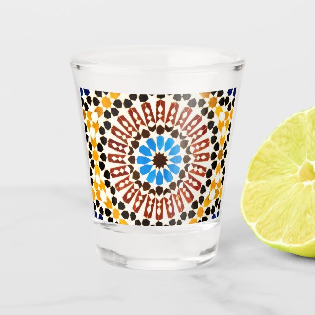 Vaso De Chupito Armonía Zellige marroquí  (Anverso)