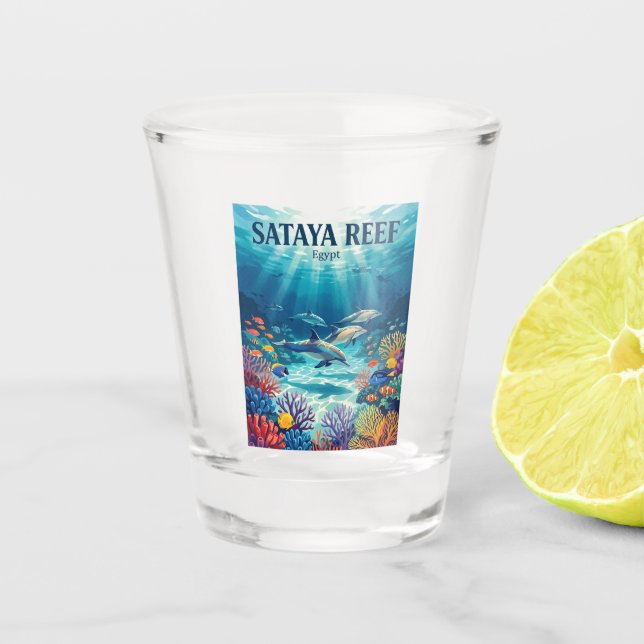 Vaso De Chupito Arrecife Sataya Egipto (Anverso)