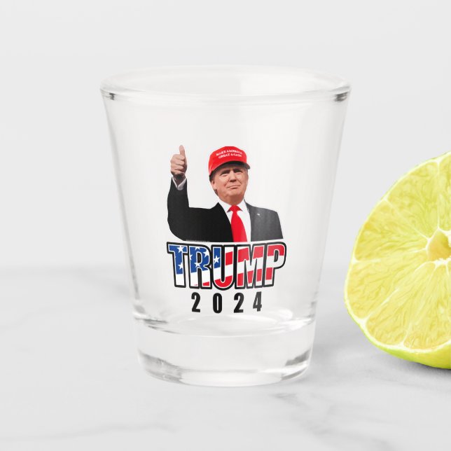 Vaso De Chupito Arriba, Donald Trump 2024 (Anverso)