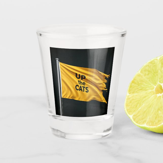 Vaso De Chupito Arriba el vidrio disparado a los gatos (Anverso)