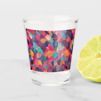Vaso De Chupito Arte abstracto geométrico vibrante
