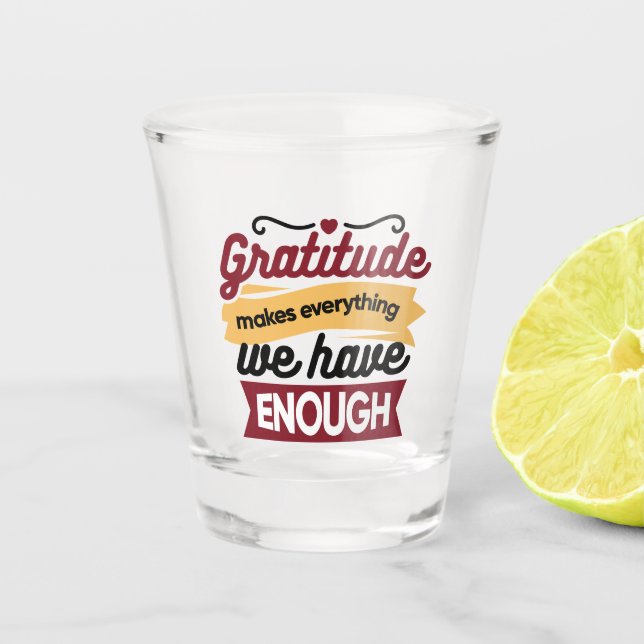Vaso De Chupito Arte de fe y gratitud – Cristiano edificante  (Anverso)