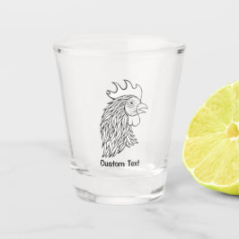 Vaso De Chupito Arte de la línea principal de Rooster