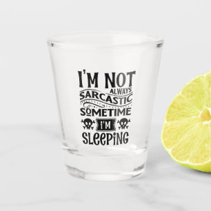 Vaso De Chupito arte de la palabra sarcasmo gracioso Shot Glass