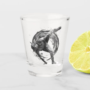 Vaso De Chupito Arte de movimiento monocromo de estilo urbano