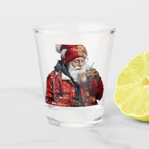 Vaso De Chupito Arte de Navidades de café helado de Guay Santa